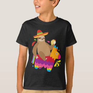 Sloth Taco Pinata Cute Mexican Fiesta Party Animal T-Shirt