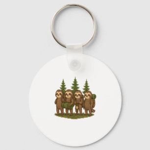 Sloth Team Sloth Hiking Camping Key Ring