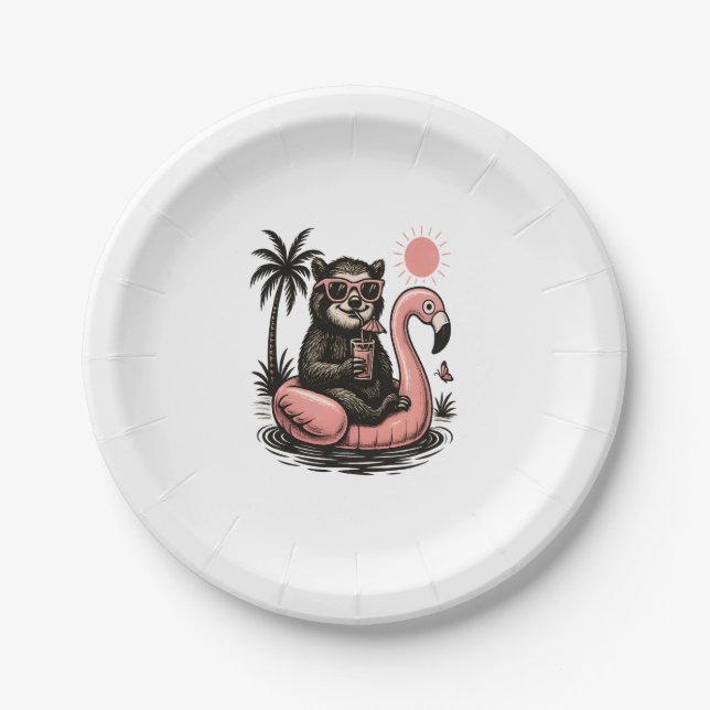 Sloth Team Sloth Hiking Camping Paper Plate (Front)