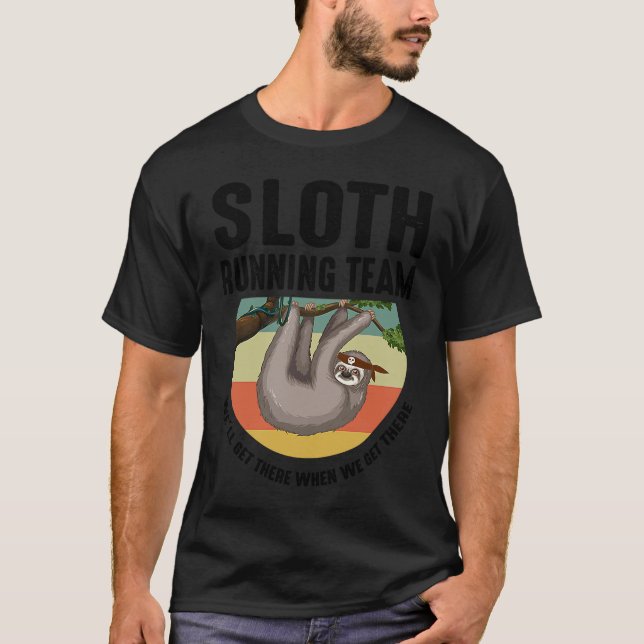Sloth team Slowly pet T-Shirt (Front)