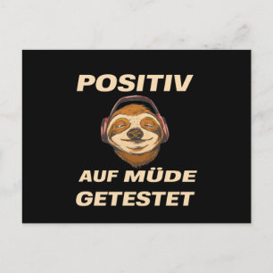Sloth Tested Positive For Tired Postcard