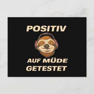 Sloth Tested Positive For Tired Postcard
