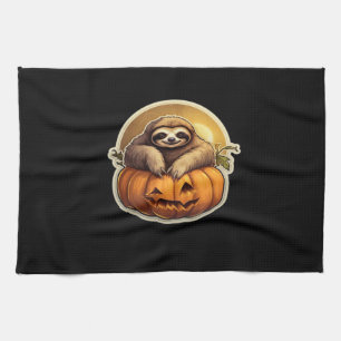 Sloth themed halloween Classic T-Shirt_1 Tea Towel