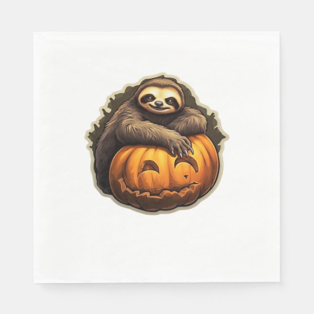 Sloth themed halloween Classic T-Shirt Napkin (Front)