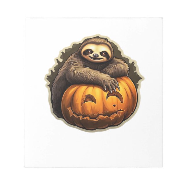 Sloth themed halloween Classic T-Shirt Notepad (Front)
