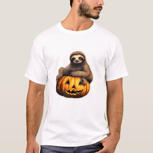 Sloth themed halloween Oversized T-Shirt (Front)