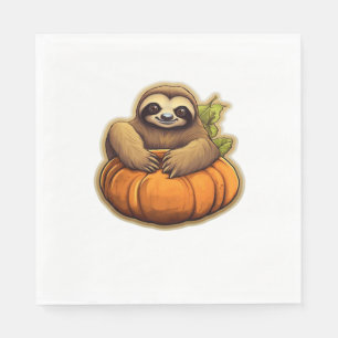 Sloth themed halloween Oversized T-Shirt_1 Napkin