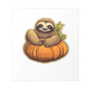 Sloth themed halloween Oversized T-Shirt_1 Notepad