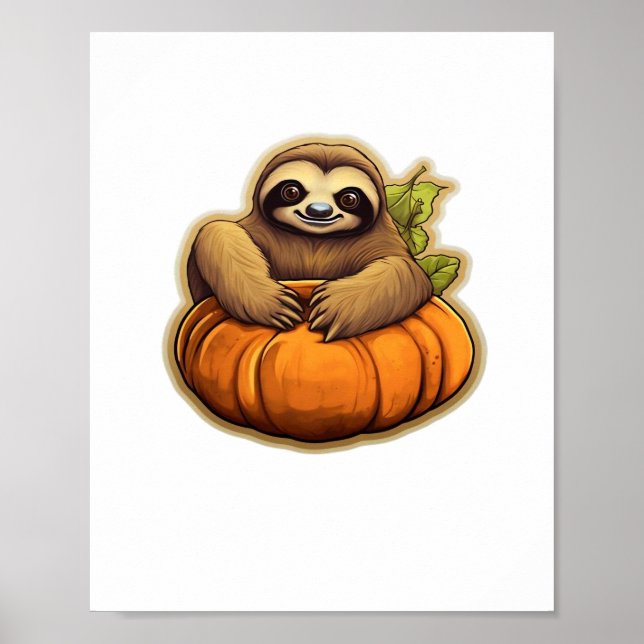 Sloth themed halloween Oversized T-Shirt_1 Poster (Front)