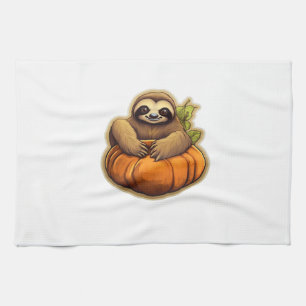 Sloth themed halloween Oversized T-Shirt_1 Tea Towel