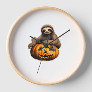 Sloth themed halloween Oversized T-Shirt Clock