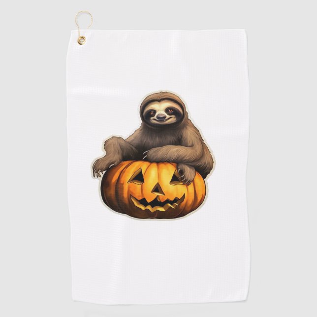 Sloth themed halloween Oversized T-Shirt Golf Towel (Front)