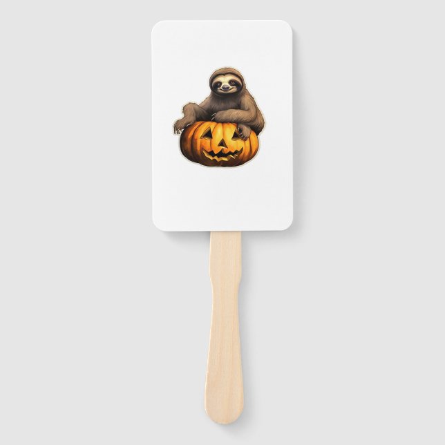 Sloth themed halloween Oversized T-Shirt Hand Fan (Front)
