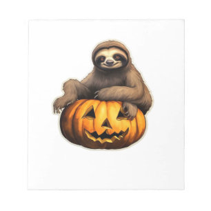 Sloth themed halloween Oversized T-Shirt Notepad