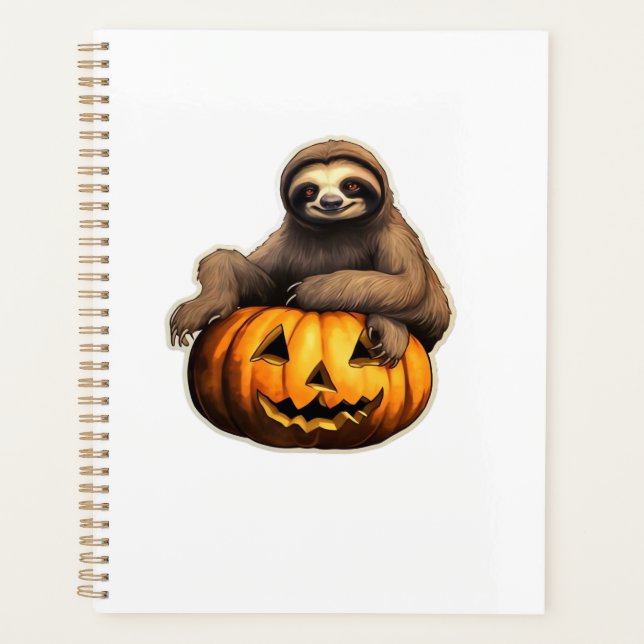 Sloth themed halloween Oversized T-Shirt Planner (Front)