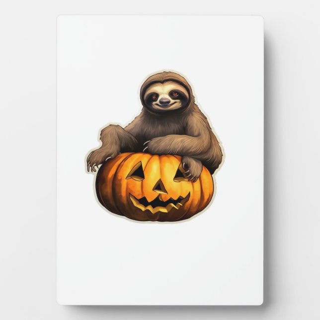 Sloth themed halloween Oversized T-Shirt Plaque (Front)