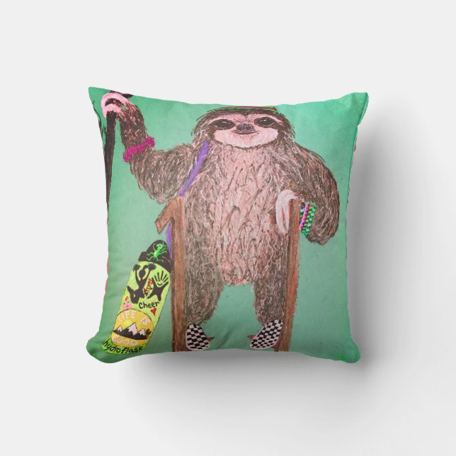 Sloth Throw Pillow (Front)