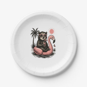 Sloth Tired Sloth Hiking Paper Plate