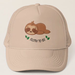Sloth To Be Funny Quote Custom Cute Sloth Trucker Hat