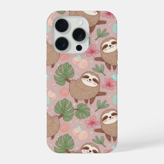 Sloth Tropical Dream iPhone Case (Back)