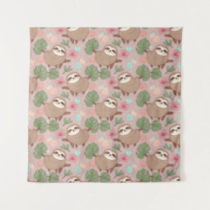 Sloth Tropical Dream Tapestry
