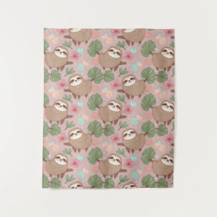 Sloth Tropical Dream Tapestry