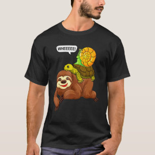 Sloth Turtle Snail Funny Cute Animal Lover Run T-Shirt