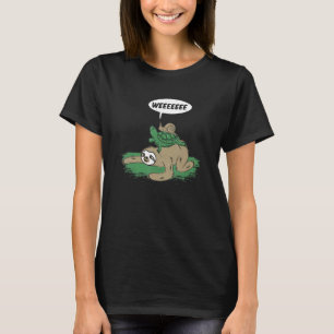 Sloth Turtle Snail Riding Lazy Life Race for a Mar T-Shirt
