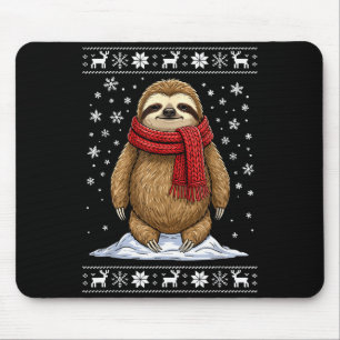 Sloth Ugly Christmas Mouse Mat
