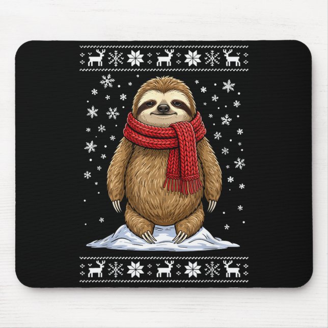 Sloth Ugly Christmas  Mouse Mat (Front)