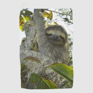 Sloth Up A Tree Golf Towel