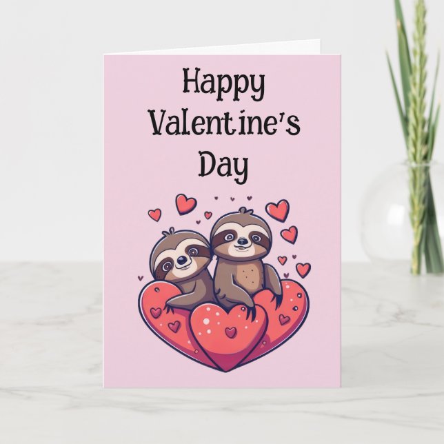 Sloth Valentine Card (Front)