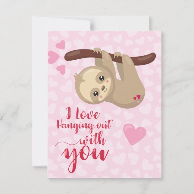 sloth valentine's day card (Front)