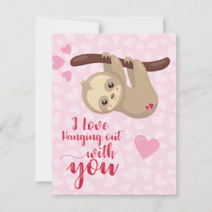 sloth valentine's day card