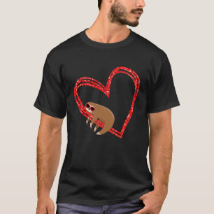 Sloth Valentine's Day Heart Sloth Men Women T-Shirt
