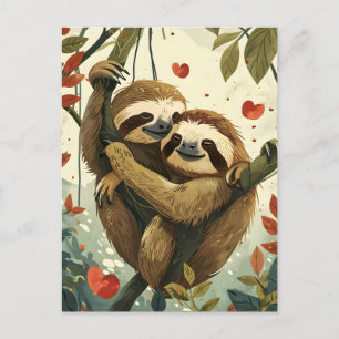 Sloth Valentine's Day  Postcard