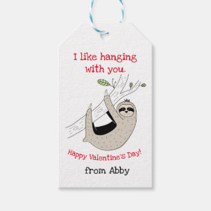 Sloth Valentine's Day Tag