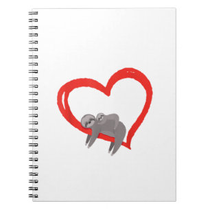 Sloth Valentine's Day, Women's Sloths Valentine's Notebook