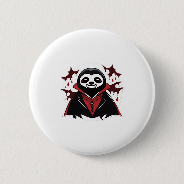 Sloth vampire Classic T-Shirt_1 6 Cm Round Badge (Front)