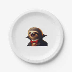 Sloth Vampire Classic T-Shirt Paper Plate