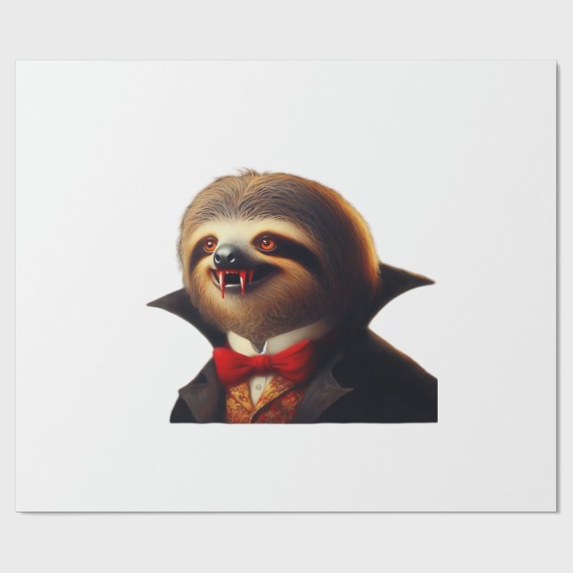 Sloth Vampire Classic T-Shirt Wrapping Paper (Flat)
