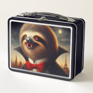 Sloth Vampire Metal Lunch Box