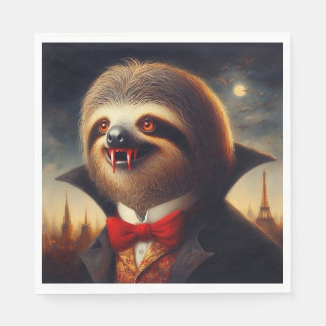Sloth Vampire Napkin (Front)