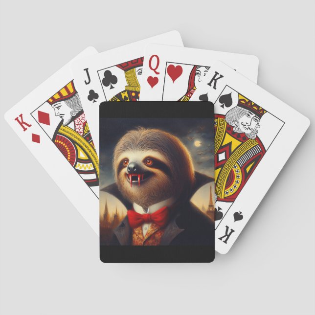 Sloth Vampire Playing Cards (Back)