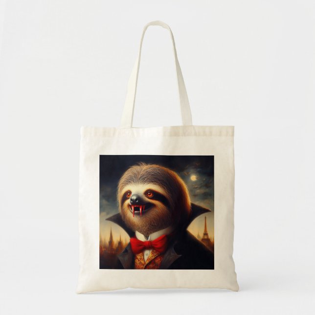 Sloth Vampire Tote Bag (Front)
