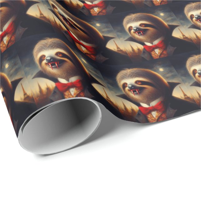 Sloth Vampire Wrapping Paper (Roll Corner)