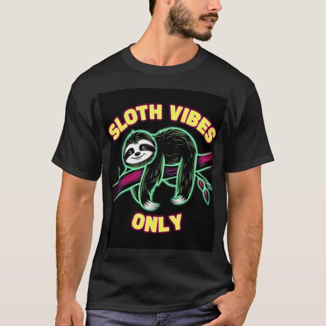 Sloth Vibes Only Graphic Tee (Front)
