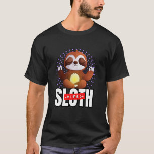 Sloth Vibes Yoga Pose Design T-Shirt
