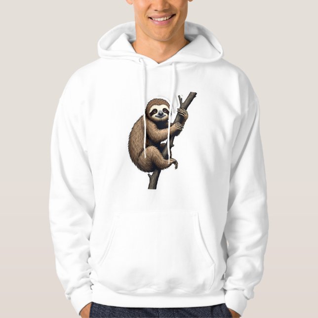Sloth Vintage Engraving Graphic Tee (2) (Front)