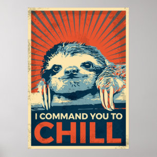 Sloth Vintage Poster